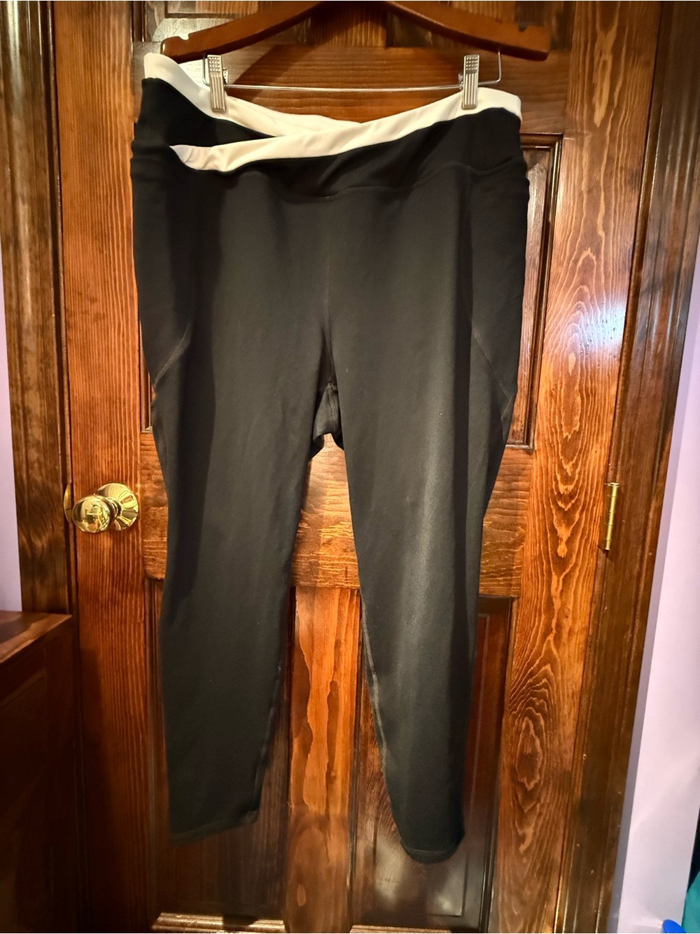Tru by Torrid  Black & White Fold-Over Waist Leggings